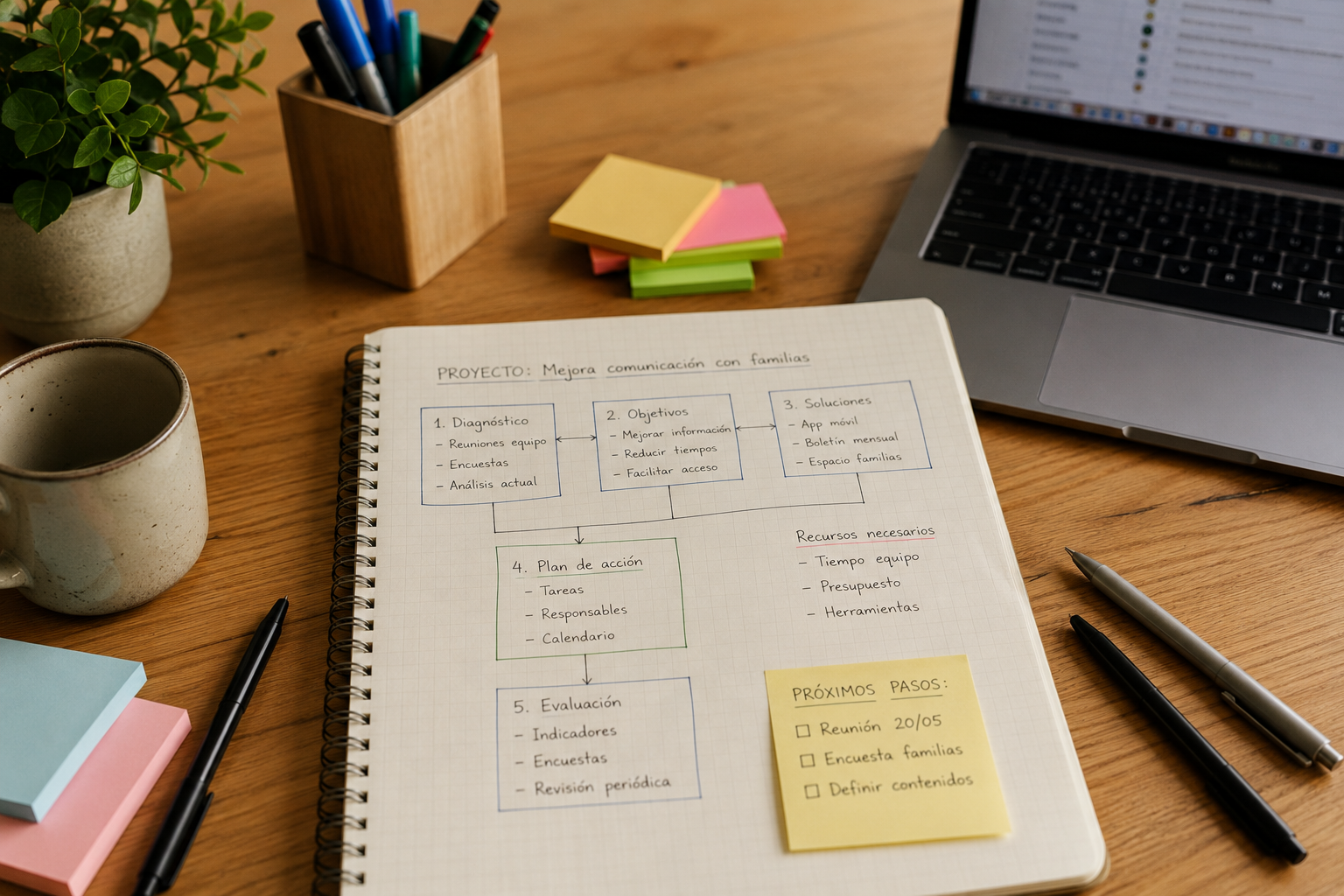 Esquema de trabajo y organización de un proyecto social